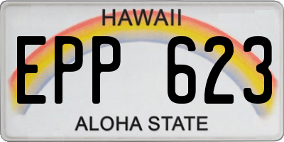 HI license plate EPP623
