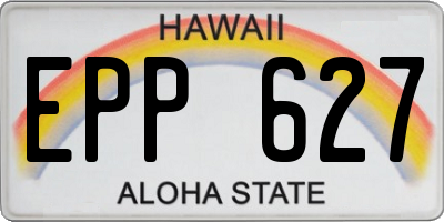 HI license plate EPP627