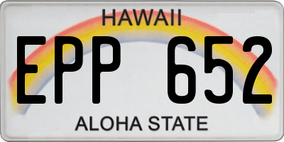 HI license plate EPP652