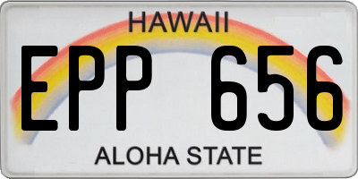 HI license plate EPP656