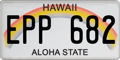 HI license plate EPP682