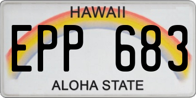 HI license plate EPP683
