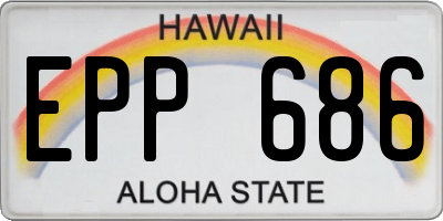 HI license plate EPP686
