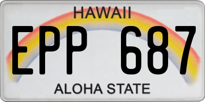 HI license plate EPP687