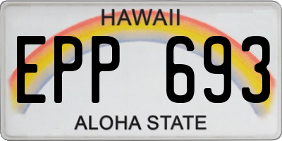 HI license plate EPP693