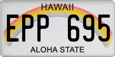 HI license plate EPP695