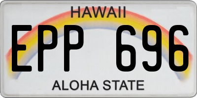 HI license plate EPP696