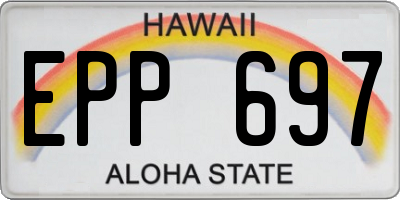 HI license plate EPP697
