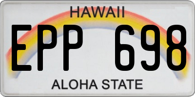 HI license plate EPP698