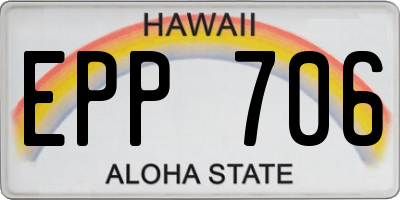 HI license plate EPP706