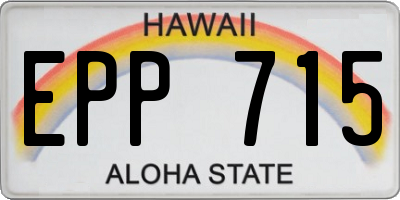 HI license plate EPP715