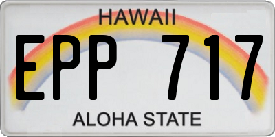 HI license plate EPP717