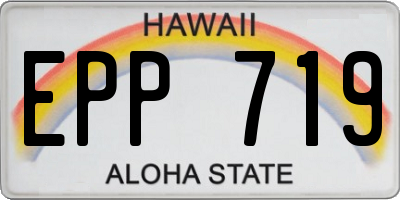 HI license plate EPP719