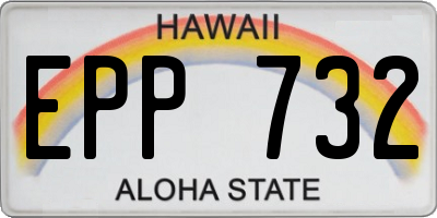 HI license plate EPP732