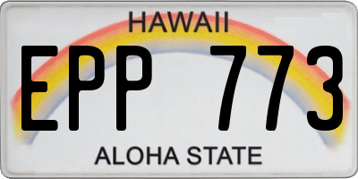 HI license plate EPP773