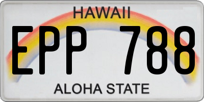 HI license plate EPP788