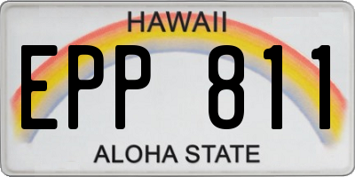HI license plate EPP811