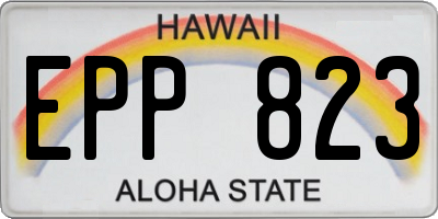 HI license plate EPP823