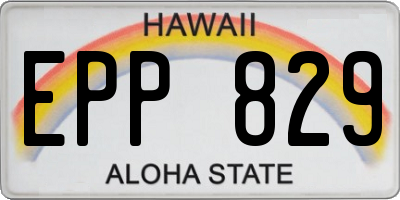 HI license plate EPP829