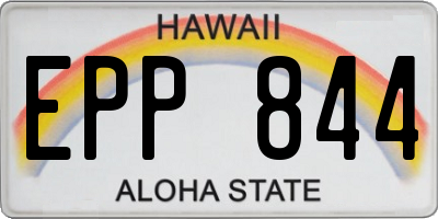 HI license plate EPP844