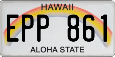 HI license plate EPP861