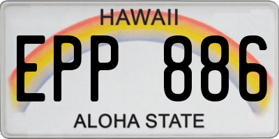 HI license plate EPP886