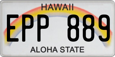 HI license plate EPP889