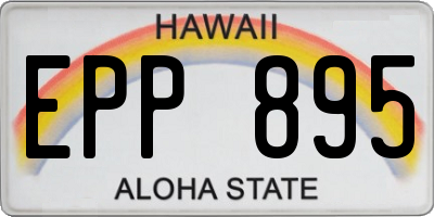 HI license plate EPP895