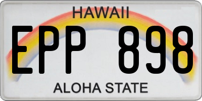 HI license plate EPP898