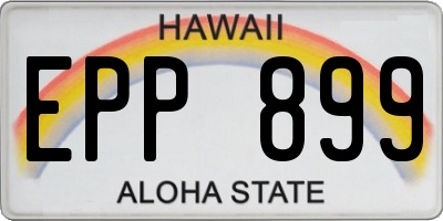 HI license plate EPP899