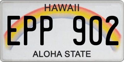 HI license plate EPP902