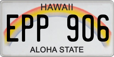 HI license plate EPP906