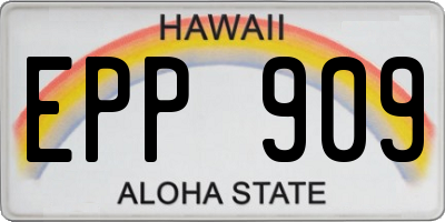 HI license plate EPP909