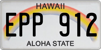 HI license plate EPP912