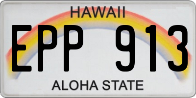 HI license plate EPP913