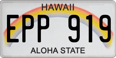 HI license plate EPP919