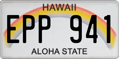 HI license plate EPP941
