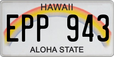 HI license plate EPP943
