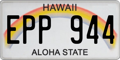 HI license plate EPP944