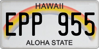 HI license plate EPP955