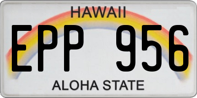 HI license plate EPP956