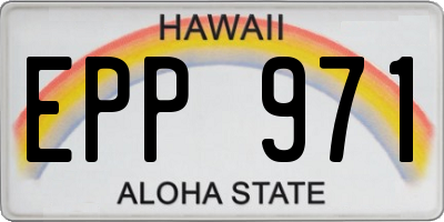 HI license plate EPP971