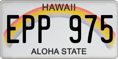 HI license plate EPP975