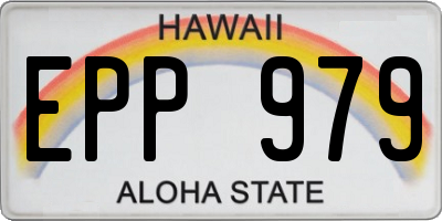 HI license plate EPP979
