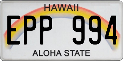 HI license plate EPP994
