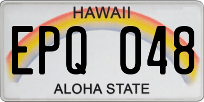 HI license plate EPQ048