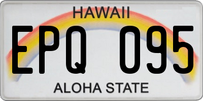 HI license plate EPQ095
