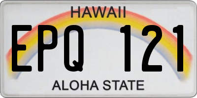 HI license plate EPQ121