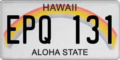HI license plate EPQ131