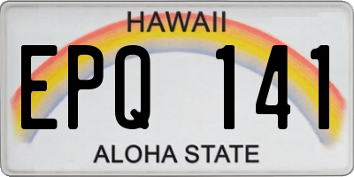 HI license plate EPQ141